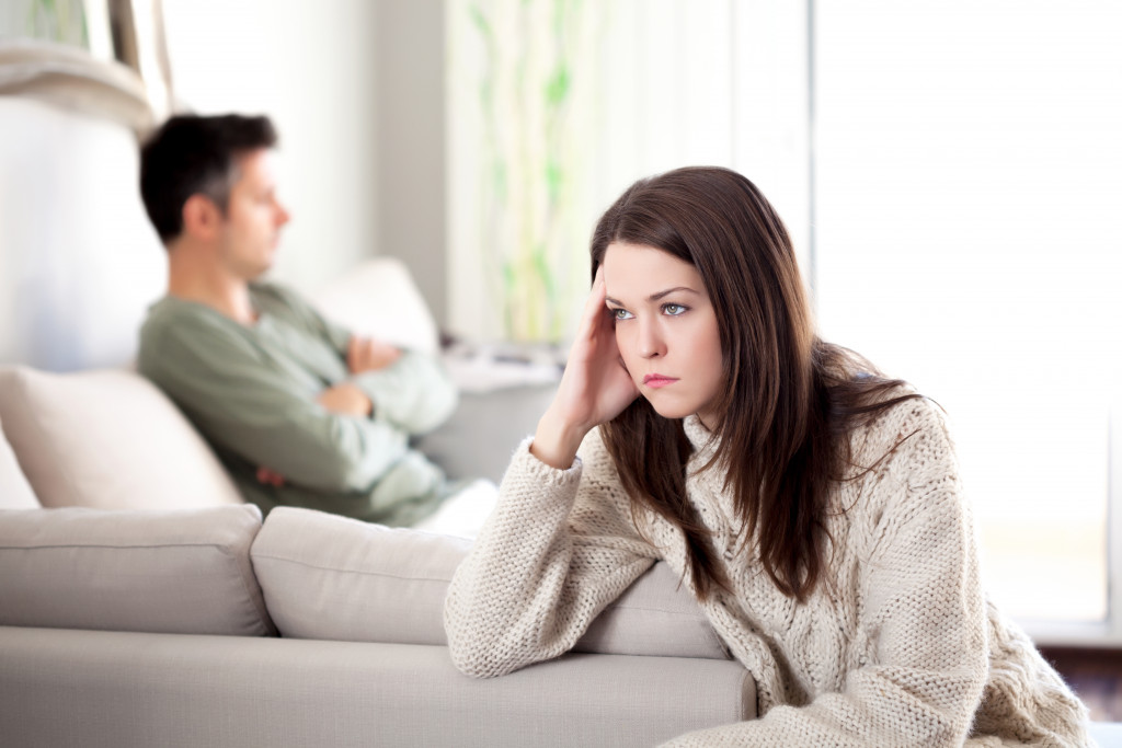 young couple having relationship problems