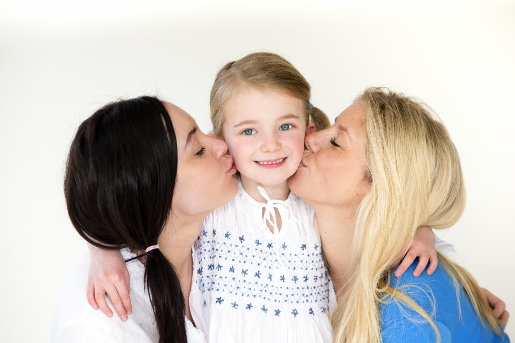 Lesbian couple with their daughter