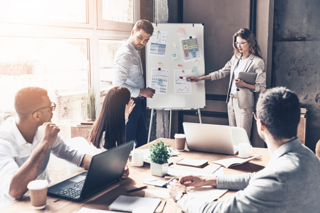 a group of people planning for their business